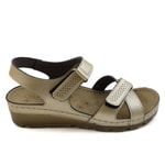 Günlük Rahat Altın Kadın Sandalet 160107 Kadın Düz Sandalet Seray CV 160107 ZEN SANDALET