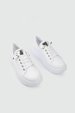 Günlük Rahat Bağcıklı Beyaz Beyaz Kadın Sneaker ENDLESS-77509 Kadın Sneaker MyBella Endless 25Y-77509 KADIN