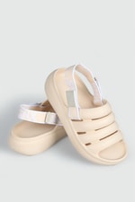 Günlük Rahat Bej Kadın Sandalet 0116 Kadın Düz Sandalet Beınsteps SONİMİX 0116 ZEN SANDALET