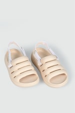 Günlük Rahat Bej Kadın Sandalet 0116 Kadın Düz Sandalet Beınsteps SONİMİX 0116 ZEN SANDALET