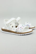Günlük Rahat Beyaz Çocuk Sandalet K-28 Çocuk Sandalet Wendy Wendy K-28 TAŞLI
