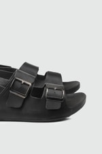 Günlük Rahat Cırtlı Siyah Erkek Sandalet GEZER 0206 Erkek Sandalet Gezer GEZER 0206 KAYROKA MER