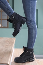 Günlük Rahat Fermuarlı Bağcıklı Siyah Unisex Bot 099 Unisex Günlük Confort Bot Wow Plus DARKWORLD 099 GAR HARLEY