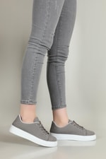Günlük Rahat Gri Süet Kadın Spor Ayakkabı SMİTH Kadın Sneaker Beınsteps Beinsteps Smith Kadın Sneaker
