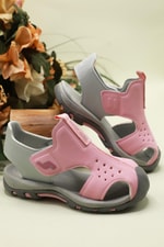 Günlük Rahat Pembe Gri Çocuk Sandalet 26107 Çocuk Sandalet Jump JUMP 26107 Çocuk Spor
