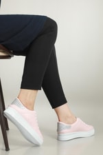 Günlük Rahat Pudra Gümüş Taş Kadın Spor Ayakkabı SMİTH Kadın Sneaker Beınsteps Beinsteps Smith Kadın Sneaker
