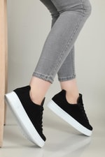 Günlük Rahat Siyah Süet Kadın Spor Ayakkabı SMİTH Kadın Sneaker Beınsteps Beinsteps Smith Kadın Sneaker
