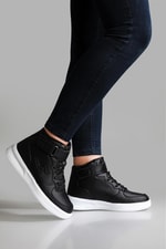 Günlük Spor Siyah Beyaz Unisex Spor Ayakkabı 16308 Unisex Basketbol Jump JUMP 16308 UNİSEX BASKET SPOR
