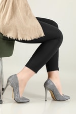 Günlük Topuklu Gümüş Zırh Kadın Ayakkabı N-2850 Kadın Stiletto Carla Bella CARLA BELLA N-2850 Stiletto
