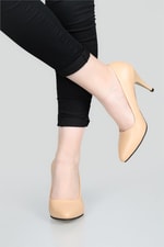 Günlük Topuklu Nut Kadın Ayakkabı N-2500 Kadın Stiletto Carla Bella 7168073
