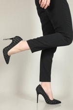 Günlük Topuklu Siyah 3D Kadın Ayakkabı N-2850 Kadın Stiletto Carla Bella CARLA BELLA N-2850 Stiletto