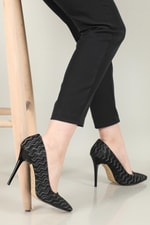 Günlük Topuklu Siyah 3D Kadın Ayakkabı N-2850 Kadın Stiletto Carla Bella CARLA BELLA N-2850 Stiletto