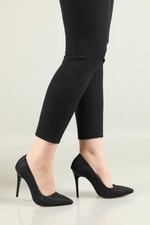 Günlük Topuklu Siyah Zırh Kadın Ayakkabı N-2850 Kadın Stiletto Carla Bella CARLA BELLA N-2850 Stiletto