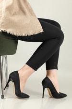 Günlük Topuklu Siyah Zırh Kadın Ayakkabı N-2850 Kadın Stiletto Carla Bella CARLA BELLA N-2850 Stiletto