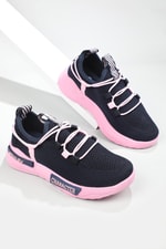 Günlük Triko Nefes Alır Laci Pembe Çocuk Spor Ayakkabı 4017 Çocuk Sneaker Alessio ALESSİO 4017 22y