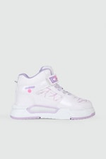 Hafi Rahat Taban Anoraklı Sneaker Beyaz Lila Çocuk Spor Ayakkabı 042 Çocuk Günlük Spor Ayakkabı Alessio ALESSİO 042 FİLET 24K