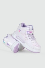 Hafi Rahat Taban Anoraklı Sneaker Beyaz Lila Çocuk Spor Ayakkabı 042 Çocuk Günlük Spor Ayakkabı Alessio ALESSİO 042 FİLET 24K