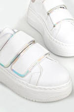 Hafif Kalın Tabanlı Rahat Günlük Casual Yürüyüş Beyaz Gümüş Kadın Spor Ayakkabı CAROLİNE Kadın Sneaker Beınsteps Beinsteps Ş-19 Caroline 22Y