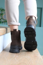 Hakiki Deri Rahat Comfort Kahve Nubuk Unisex Bot 21520 Unisex Günlük Confort Bot Hammer Jack HAMMERJACK21520 UNİSEX BOT