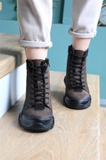 Hakiki Deri Rahat Comfort Kahve Nubuk Unisex Bot 21520 Unisex Günlük Confort Bot Hammer Jack HAMMERJACK21520 UNİSEX BOT