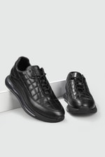 Hakiki Deri Rahat Comfort Siyah Erkek Ayakkabı 14732 Erkek Rahat & Confort Anatomik Greyder GREYDER 14732 MER SNEAKER AYAK
