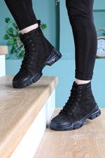 Hakiki Deri Rahat Comfort Siyah Nubuk Unisex Bot 21520 Unisex Günlük Confort Bot Hammer Jack HAMMERJACK21520 UNİSEX BOT