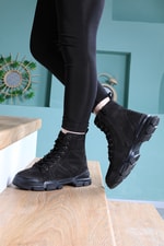 Hakiki Deri Rahat Comfort Siyah Nubuk Unisex Bot 21520 Unisex Günlük Confort Bot Hammer Jack HAMMERJACK21520 UNİSEX BOT