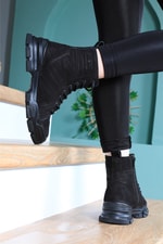 Hakiki Deri Rahat Comfort Siyah Nubuk Unisex Bot 21520 Unisex Günlük Confort Bot Hammer Jack HAMMERJACK21520 UNİSEX BOT