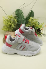 Havalı Ortopedik Gri Çocuk Spor Ayakkabı NEON Çocuk Günlük Spor Ayakkabı Cool COOL NEON ÇOCUK SPOR