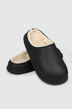 İçi Tüylü Rahat Siyah Kadın Terlik 2021-101 Kadın Kışlık Ev Terliği Carla Bella BERA 2021-101 ZEN EVA TERLİK
