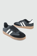 kadın günlük rahat ayakkabı Siyah Cilt Siyah Süet Kadın Spor Ayakkabı My Bella Ş-2 Kadın Sneaker My Bella Ş-2 My Bella Ş-2 Kadın 26Y