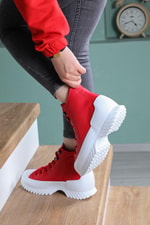 Kalın Taban Boğazlı Cilt Converse Kırmızı Unisex Spor Ayakkabı 102 Unisex Günlük Spor Ayakkabı Beınsteps Beinsteps 102 Kalın Uzun 22K