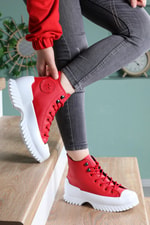 Kalın Taban Boğazlı Cilt Converse Kırmızı Unisex Spor Ayakkabı 102 Unisex Günlük Spor Ayakkabı Beınsteps Beinsteps 102 Kalın Uzun 22K