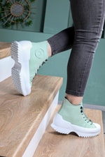 Kalın Taban Boğazlı Cilt Converse Mint Yeşil Unisex Spor Ayakkabı 102 Unisex Günlük Spor Ayakkabı Beınsteps Beinsteps 102 Kalın Uzun 22K