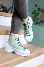 Kalın Taban Boğazlı Cilt Converse Mint Yeşil Unisex Spor Ayakkabı 102 Unisex Günlük Spor Ayakkabı Beınsteps Beinsteps 102 Kalın Uzun 22K
