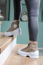 Kalın Taban Boğazlı Cilt Converse Vizon Unisex Spor Ayakkabı 102 Unisex Günlük Spor Ayakkabı Beınsteps Beinsteps 102 Kalın Uzun 22K