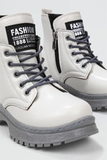Kaymaz Taban Bağcıklı Fermuarlı Gri Çocuk Bot 020 Çocuk Bot & Çizme Wanetti Wanetti 020 Termo