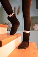 Kürklü UGG Modeli Sıyah Kadın Bot UGG Kadın Günlük Conford Bot BLACK BULL 127671803