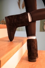 Kürklü UGG Modeli Sıyah Kadın Bot UGG Kadın Günlük Conford Bot BLACK BULL 127671803