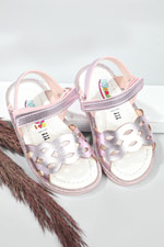 Lazerli Rahat Pembe Çocuk Sandalet K-40 Çocuk Sandalet Wendy WENDY K-40 BEBE SANDALET