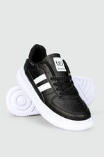 Nefes Alır Bağcıklı Siyah Beyaz Unisex Spor Ayakkabı 584 Unisex Günlük Spor Ayakkabı BLACK SEA BLACK SEA 584 UNİSEX CİLT SPOR