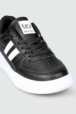 Nefes Alır Bağcıklı Siyah Beyaz Unisex Spor Ayakkabı 584 Unisex Günlük Spor Ayakkabı BLACK SEA BLACK SEA 584 UNİSEX CİLT SPOR