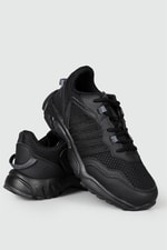 Nefes Alır Bağcıklı Siyah Erkek Spor Ayakkabı 231-1005 Erkek Günlük Spor Ayakkabı M.P M.P 231-1005 MER SPOR 23Y