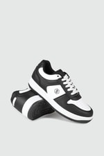 Nefes Alır Fileli Bağcıklı Siyah Beyaz Kadın Spor Ayakkabı 2100 Kadın Sneaker Lambırlent LAMBIRLENT 2100 ZEN SPOR