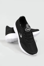 Nefes Alır Fileli Bağcıklı Siyah Beyaz Unisex Spor Ayakkabı 2090 Unisex Günlük Spor Ayakkabı Jamper MC JAMPER 2090 UNİSEX