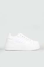 Nefes Alır Kalın Taban Bağcıklı Beyaz Kadın Spor Ayakkabı Maya Kadın Sneaker Beınsteps Beinsteps Maya Ş-17 22Y