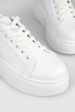 Nefes Alır Kalın Taban Bağcıklı Beyaz Kadın Spor Ayakkabı Maya Kadın Sneaker Beınsteps Beinsteps Maya Ş-17 22Y