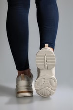 Nefes Alır Kalın Taban Bağcıklı Kum Taba Kadın Spor Ayakkabı 9670 Kadın Günlük Spor Ayakkabı Lambırlent LAMBIRLENT 9670 ZEN SPOR