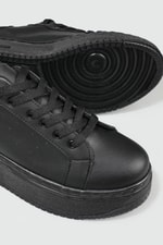 Nefes Alır Kalın Taban Bağcıklı Siyah Kadın Spor Ayakkabı Maya Kadın Sneaker Beınsteps Beinsteps Maya Ş-17 22Y