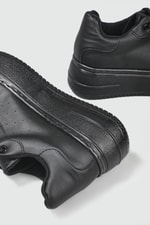 Nefes Alır Kalın Taban Bağcıklı Siyah Kadın Spor Ayakkabı Maya Kadın Sneaker Beınsteps Beinsteps Maya Ş-17 22Y